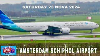 LIVE | STORM at Amsterdam Schiphol Airport + ATC