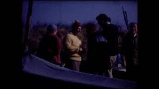 Plane landing at Thorney Island viewed from Mill Rythe Sailing Club at Hayling circa Late 60's