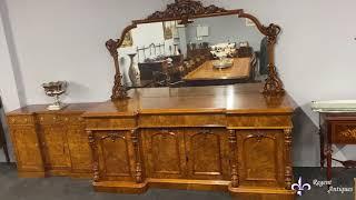 Antique Victorian Pollard Oak Sideboard Chiffonier 19th C