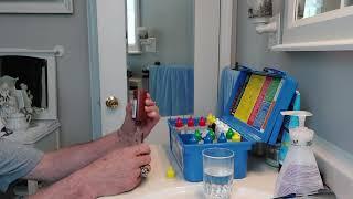 Hot tub chlorine and pH test with a Taylor k2006-c test kit