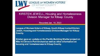 Kirsten Jewell, Housing and Homelessness Division Manager for Kitsap County.