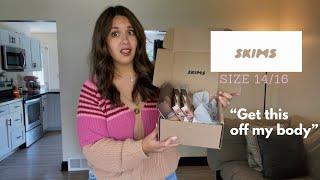 Brutally Honest curvy Skims review - 2X/3X plus size shapewear try on