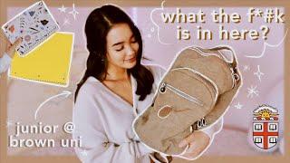 what's in my college backpack @ brown university: ONLINE-FRIENDLY & AFFORDABLE school supplies haul