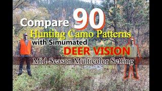 What is the Best camo for Mid-Season Multicolor Settings? Pick from 90 Pattern with Deer Vision