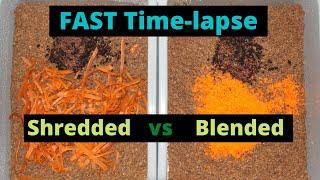 Shredded vs Blended Carrots Fast Time Lapse