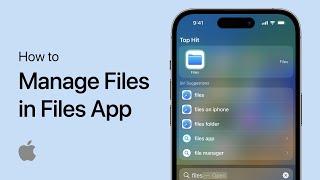 How To Manage Files in Files App on iPhone