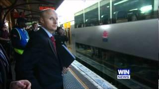 Nine News Sydney - Waratah Train (A Set) First Passenger Run (1/7/2011)