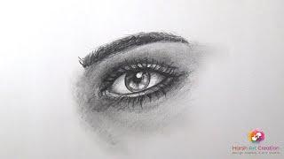 How to Draw a Realistic Eye | Harish Dahihande Art