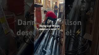 Danny and Wilson deserve a raise! ️#contractor #work #plumbing #diy #construction #electrical