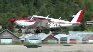 Piper PA-24 Comanche showing off the stunning approach into Nelson, British Columbia CZNL