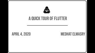 A quick tour of Flutter