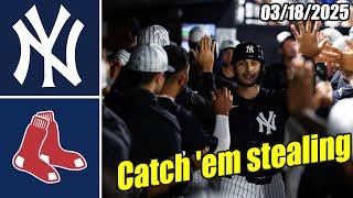 Yankees vs Red Sox [Innings 7th&8th] Game Highlights (03/18/2025) | MLB Highlights 2025