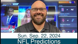 NFL Free Plays (9-22-24) Sunday Football Daily Sports Betting Picks - 2024 Week 3 Best Predictions