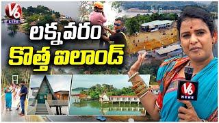 Laknavaram Lake's Best Kept Secret : Teenmaar Chandravva Uncovers a New Island Paradise | V6 Life