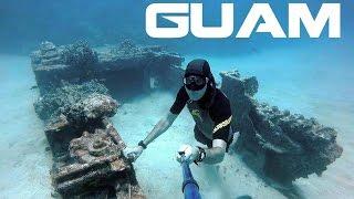 Freediving Guam Amtrak - WW2 Wreck