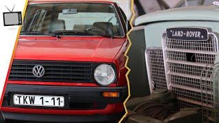 Golf 2 GL von Katarina Witt & Honeckers umgebautes Jagdauto Land Rover.