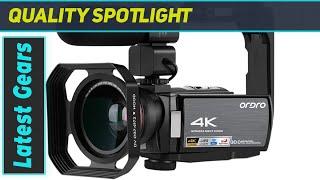 ORDRO 4K Camcorder Review - Affordable 4K Video Recording with External Mic & Wide-Angle Lens!