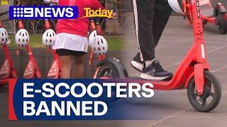 E-scooters banned in the City of Melbourne | 9 News Australia