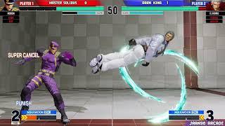 KOFXVMASTER SOLIDUS VS DARK KING HIGH LEVEL GAMEPLAY  KING OF FIGHTERS 15