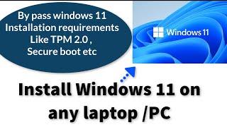 Bypass Windows 11 Installation Requirements. #windows11