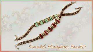 Decorated Herringbone Bracelet Tutorial