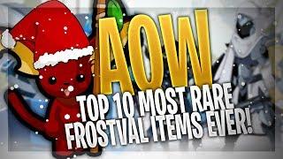 AQW - Top 10 Best Frostval Items / Rares!  (Christmas in AQWorlds!!)