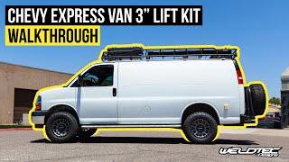 3" Lift Kit For Chevy Express Van | Budget Friendly Build with New Rear Dual Swing Bumper!