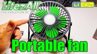 LitezAll Portable Rechargeable mini fan