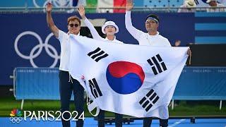 South Korea takes gold in mixed team archery final over Germany | Paris Olympics | NBC Sports