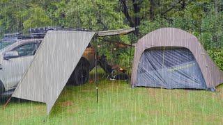 Best Car Tent Ever Camping In Heavy Rain