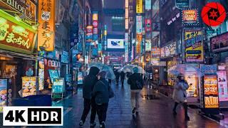 Rare Snowy Night in Shinjuku, Tokyo 2025 - 4K HDR