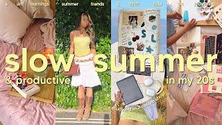 in my 20s diaries  6am slow & productive summer vlog, studying in a cafe, thrift haul, journaling