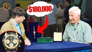 Paul Newman's 1970 Daytona Model Rolex Watch with Box & Papers | Antiques Roadshow!