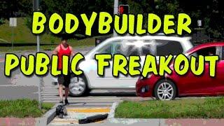 Bodybuilder Public Freakout