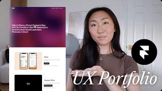 How to Create your UX Design Portfolio to Stand Out 2025 | Framer Tutorial