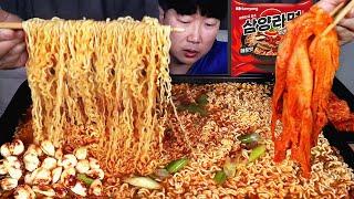 Roasted Garlic with 8 Packs of Korean Ramen KOREAN MUKBANG