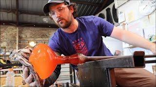 Purple Footed Vase Full Glassblowing Demonstration