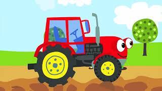 Tractor works the fields | Meow Meow Kitty Songs for children and babies