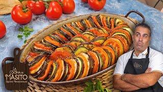 Ratatouille o verduras al horno. Receta saludable muy fácil de hacer y con pocas calorías.