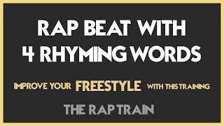 RAP BEAT WITH 4 RHYMING WORDS - Freestyle Rap Training - Rap Beat  - Improvising with Word Generator