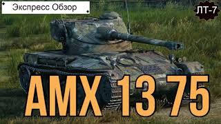 WOT. Экспресс Обзор на  AMX 13 75 Французский Лёгкий танк 7-го уровня