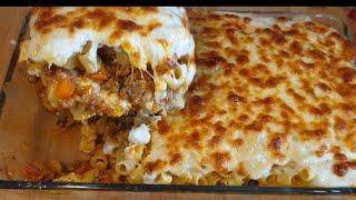 How To Make Baked Pasta With Ground Beef And Bechamel Sauce