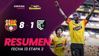 Barcelona SC 8 - 1 Cumbaya FC Resumen Fecha 13 / 2da Etapa / LigaPro Ecuabet