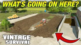 WHY AM I PLOUGHING UP THE YARD? - Vintage Survival Farming Simulator 22 | Episode 30