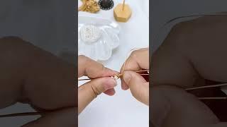 【PandaHall】Wire Wrapping Ring with pearl beads~ #pandahall #diy #jewelry #jewelrydesign #pearlbeads
