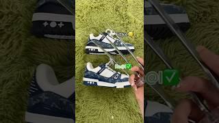 Real Vs Fake Blue LV Sneaker  #sneakerhead #sneakers #viral