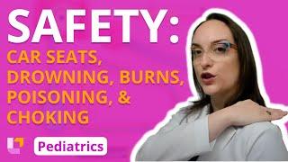 Safety: Car Seats, Drowning, Burns, Poisoning, and Choking - Pediatric Nursing | @LevelUpRN