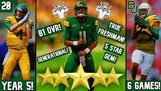 Our GENERATIONAL 5 Star Freshman QB Debuts in Year 5! | College Football 25 Dynasty Mode