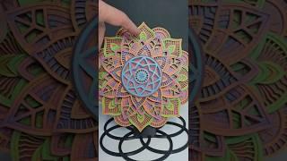 3D Spinning Mandala!! #3d #3dprint #3dprinting #mandala #youtubeshorts #viral #reels #shorts #toys