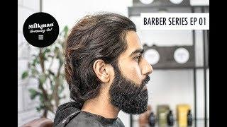 Barber Beard Trim & Shave Series Ep 01 (Big Beard Styling)